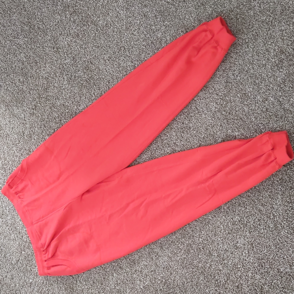 TREKKA 'Phys Ed' Line Red/Orange Jogger Sweatpants, Size XL